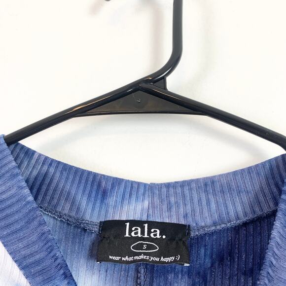 Dressed in LALA Ozzy Oversized Mock Neck Short Sleeve Midi Dress Indigo Small - Picture 6 of 8